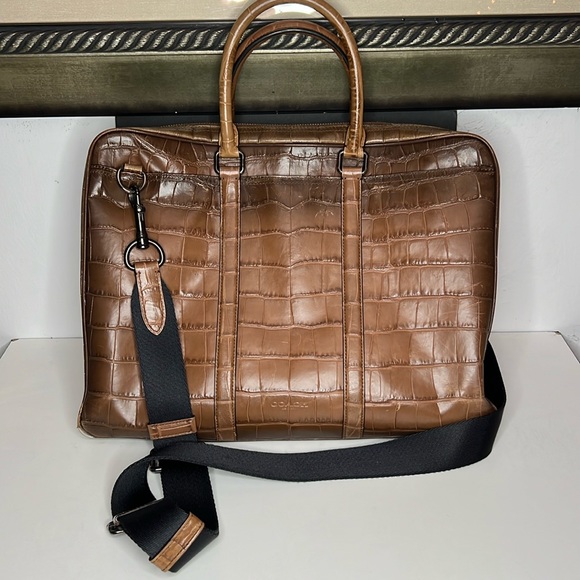 Coach Brown Metro Briefcase Croc
Embossed Leather. - Picture 1 of 16